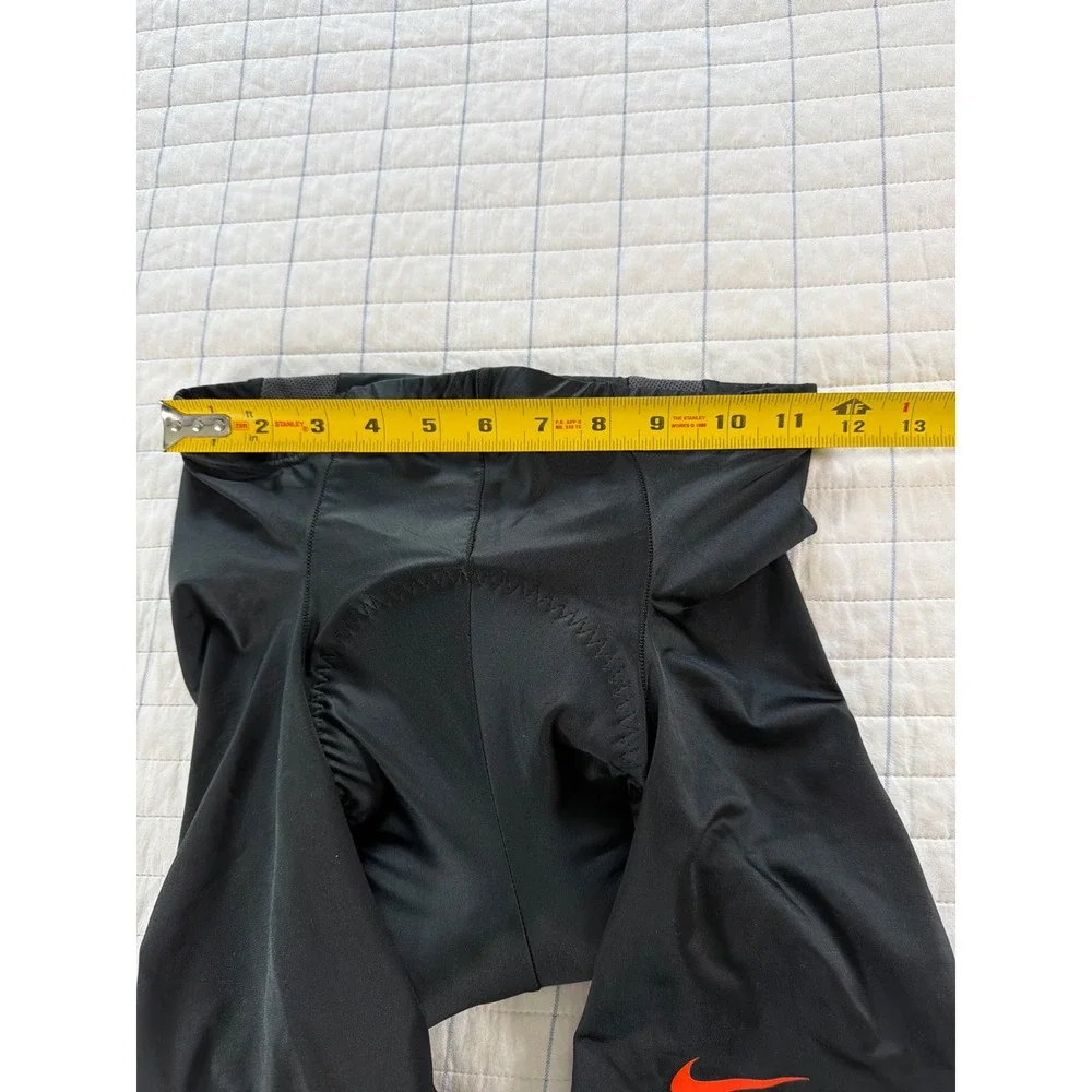 Nike Mens Padded Cycling Shorts Black Orange Swoosh Size Medium S6ORD 143276